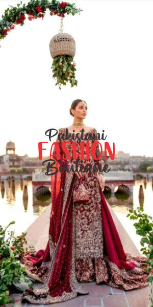 Elegant Maroon Bridal Dress